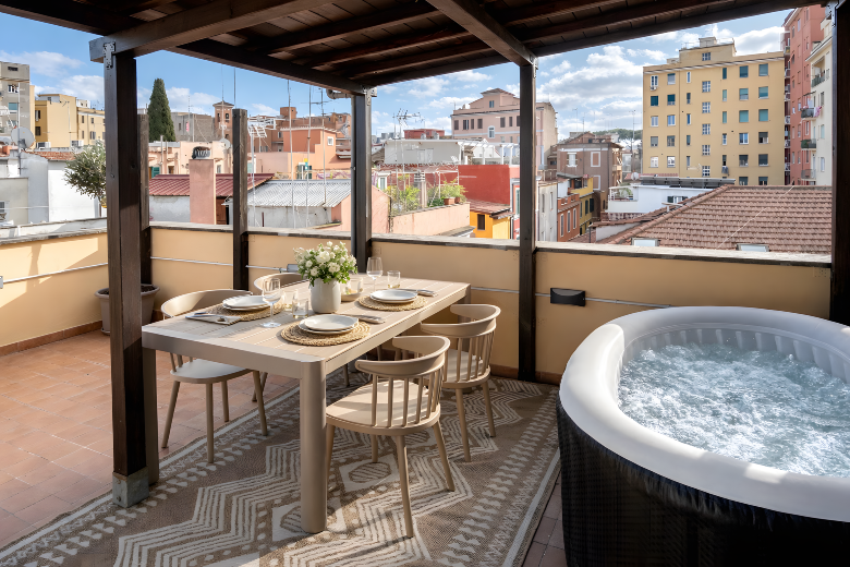 THE PIGNETO ROOFTOP SUITE – Spa & Skyline View near Metro C by RHR